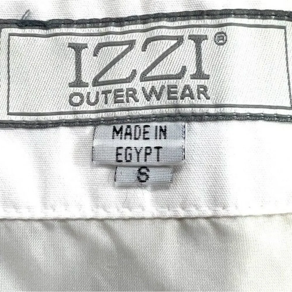 IZZI Outerwear Womens Beige and White Checkered Button Up Jacket Size Small - Picture 6 of 7
